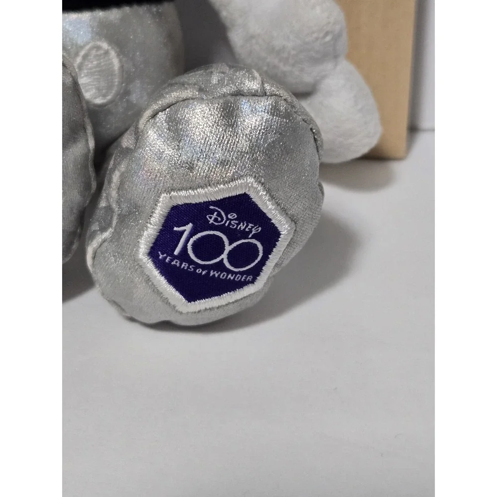 Disney 100th Anniversary Mickey Mouse Small Plush Platinum‎ Collectible